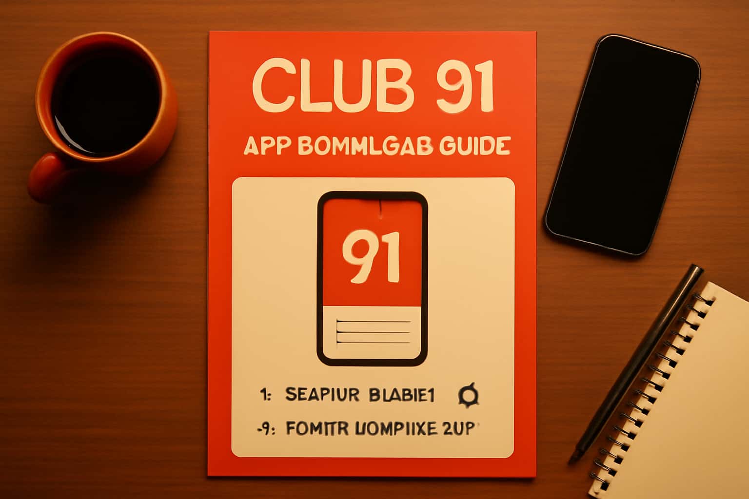 Informational graphic about downloading the Club 91 app.