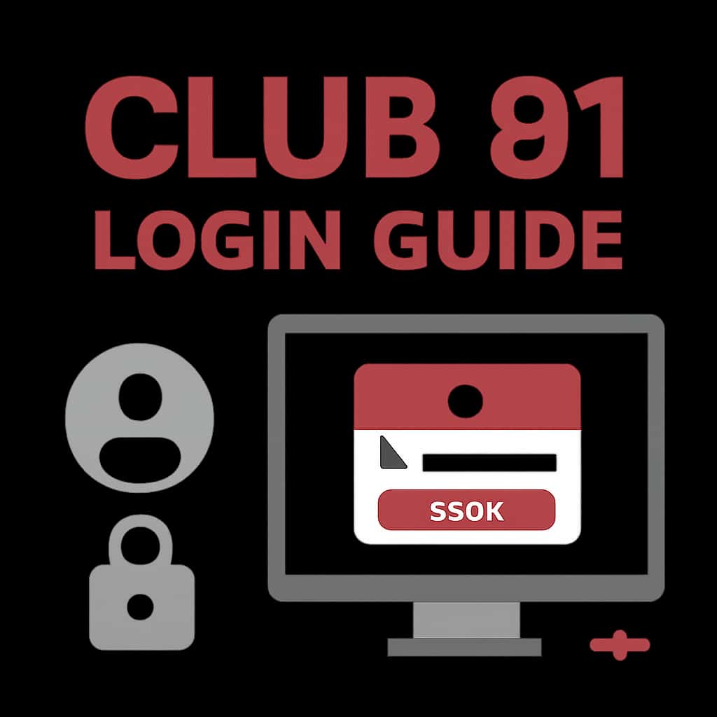 An educational diagram illustrating steps to log in to Club 91 safely.