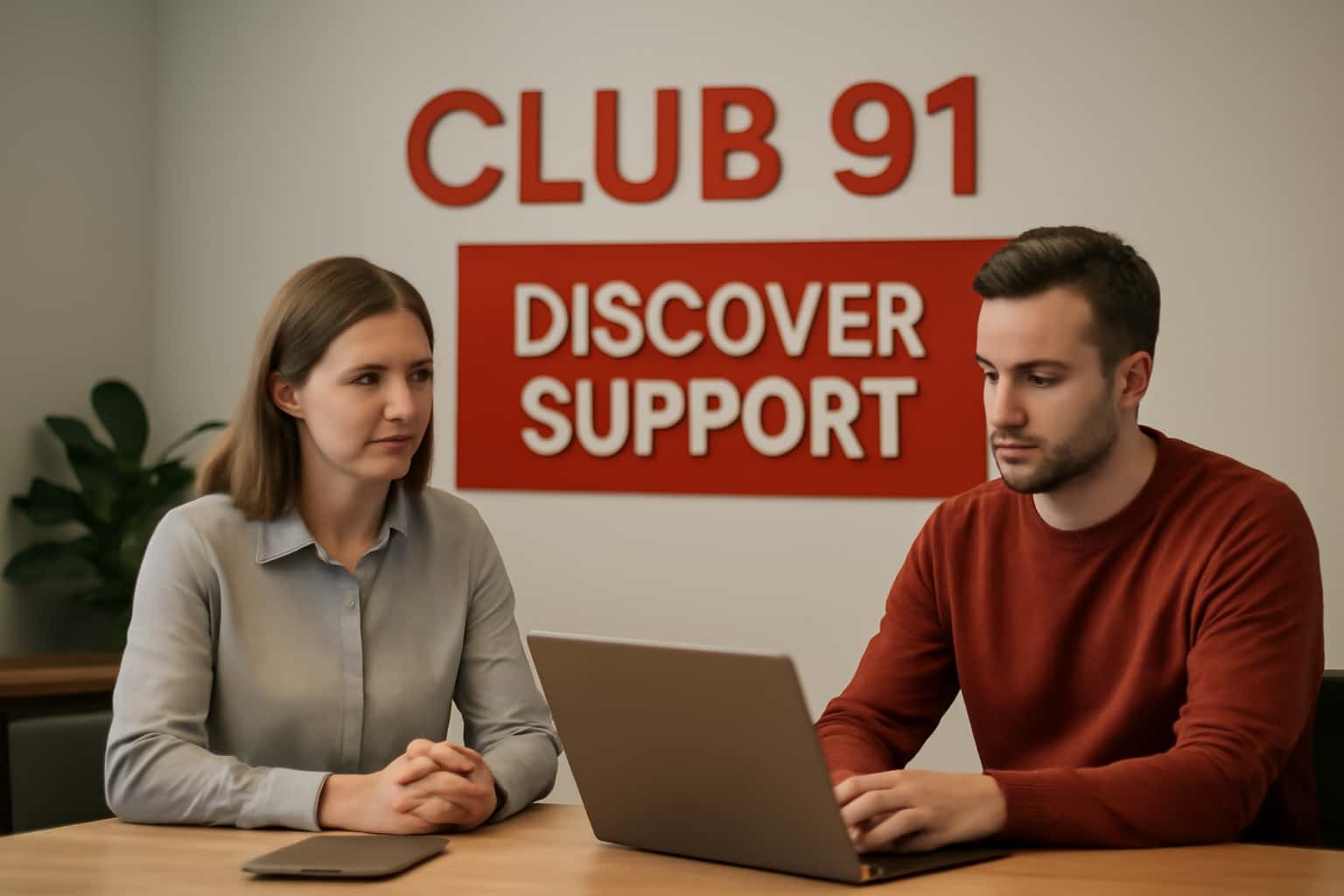 An informative scene illustrating Club 91 Support.