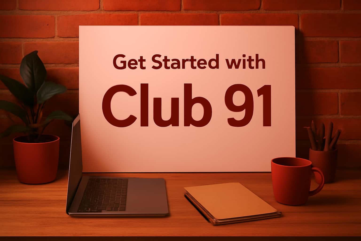 Informational scene about getting started with Club 91.