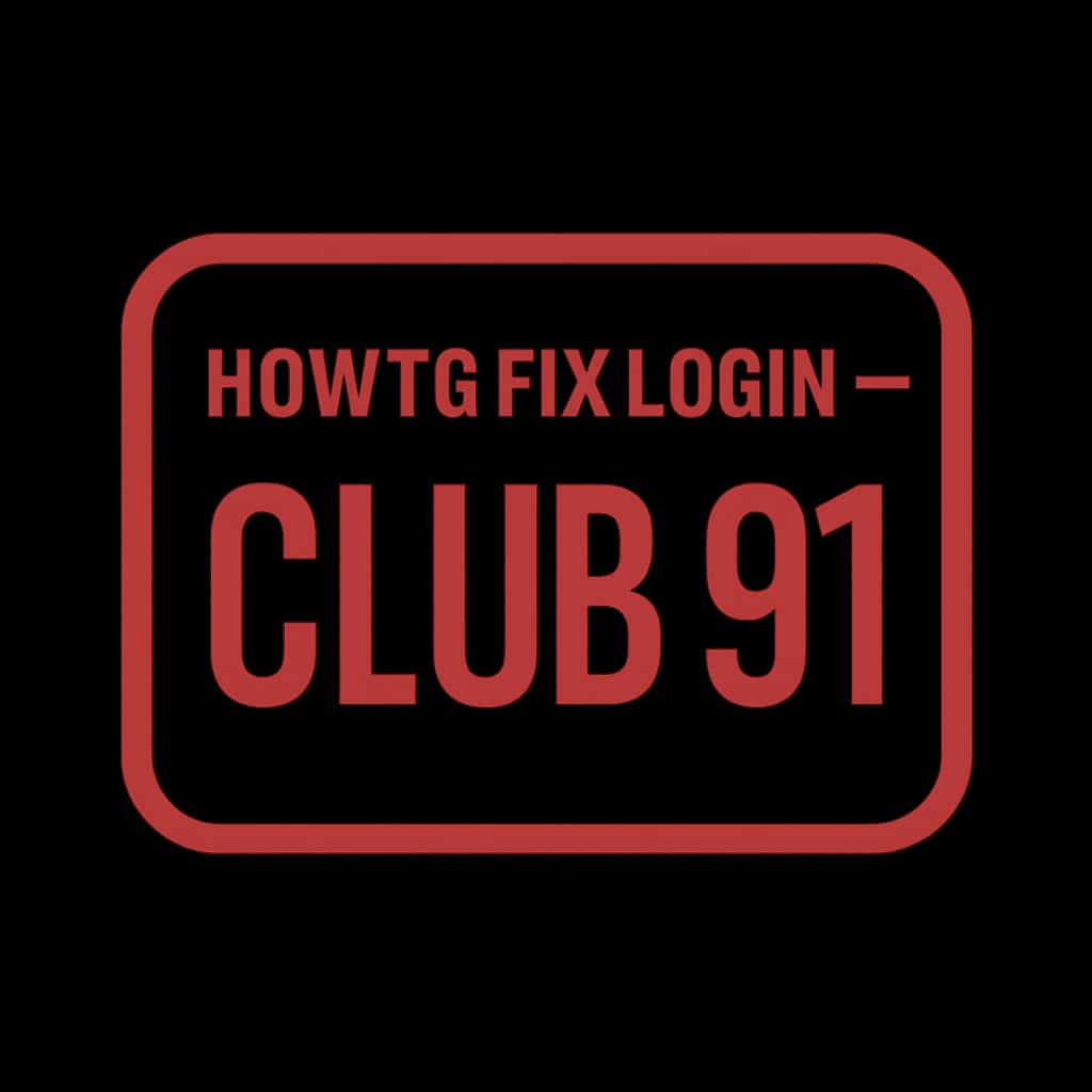 Icon representing the guide for fixing login issues on Club 91.