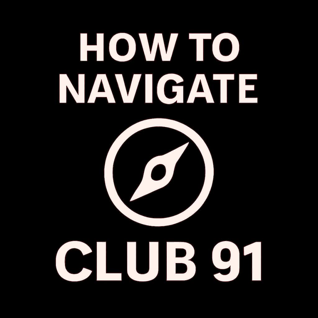Icon representing navigation guides for Club 91.