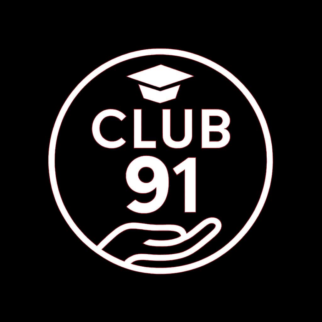 A badge representing Club 91 with a professional design.
