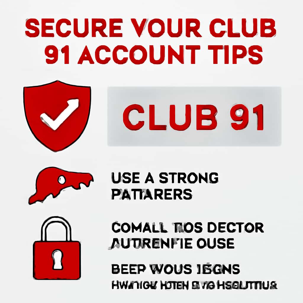 An educational diagram showcasing account security measures for Club 91.