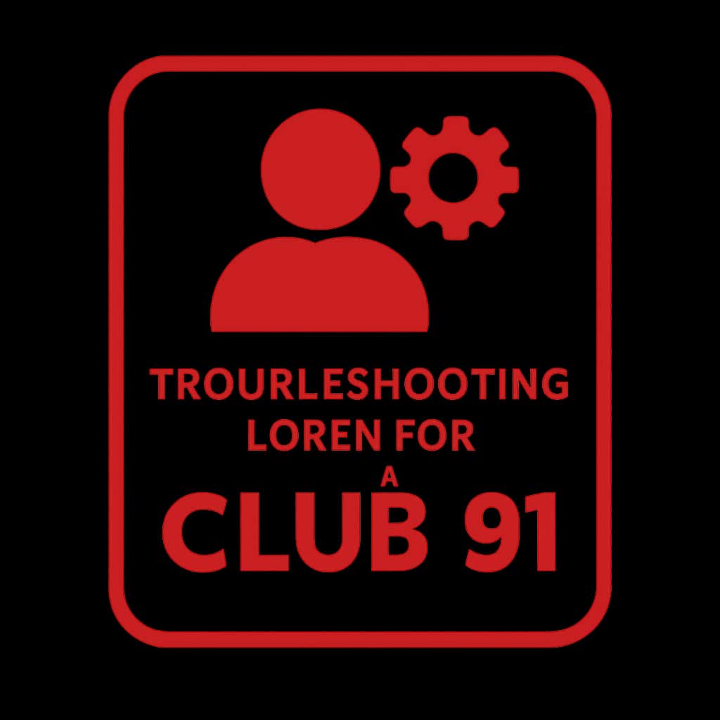 An icon representing assistance for troubleshooting Club 91 login issues.